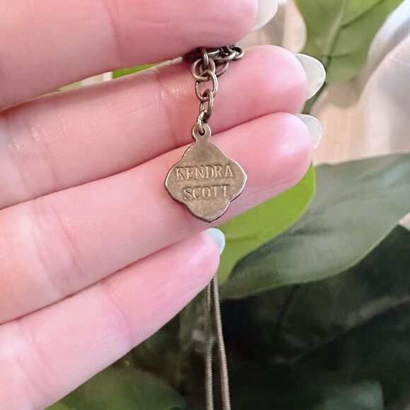 Kendra Scott Silver Necklace with Mint Green Pendant - Picture 3 of 3